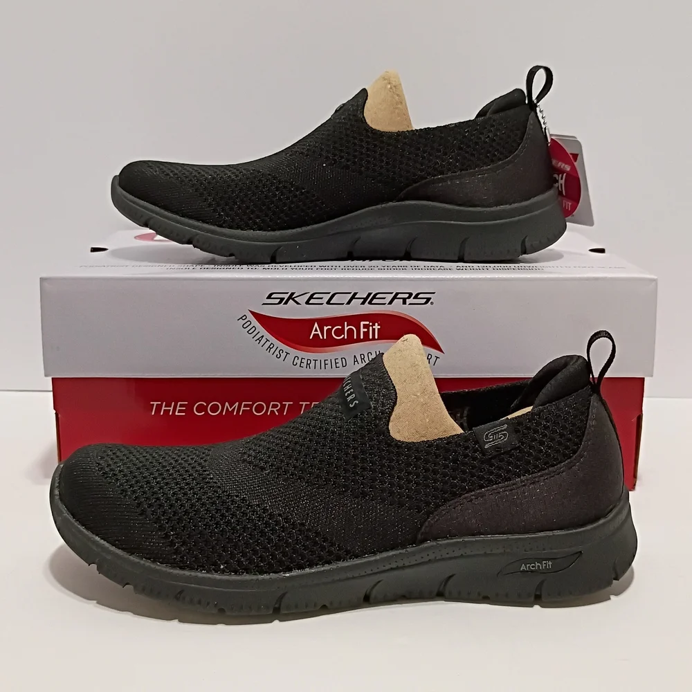 Skechers Arch Fit Refine 2.0  Cascade Women's Black Walking Shoes - Picture 2 of 11